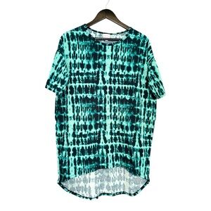 LuLaRoe Irma Tunic High-Low Top Abstract Tie Dye All Over Print Size X-Small XS